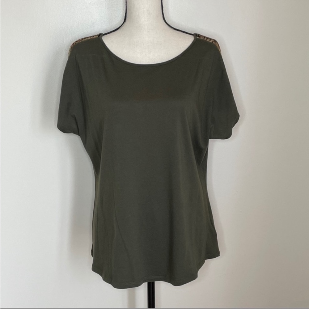 Michael Kors MK Olive Green Top